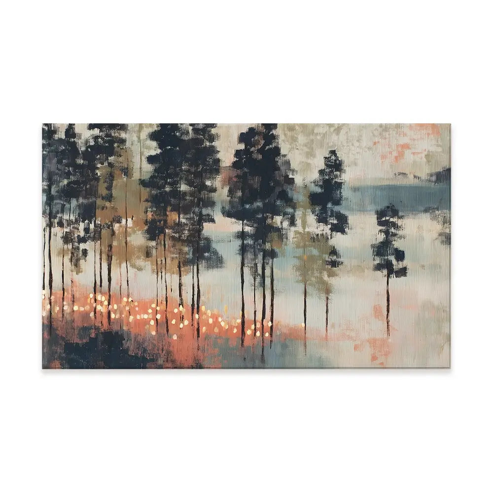 Pine Forest At Twilight Canvas Print Pine Forest At Twilight Canvas Print wall art product Chromatic Storm Studio