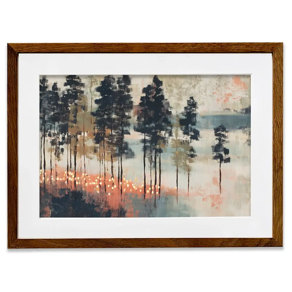Pine Forest At Twilight Framed Art Print Pine Forest At Twilight Framed Art Print wall art product Chromatic Storm Studio