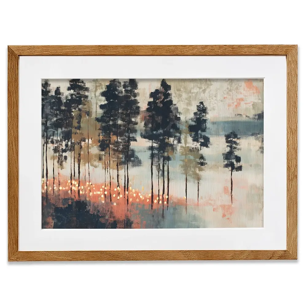 Pine Forest At Twilight Framed Art Print Pine Forest At Twilight Framed Art Print wall art product Chromatic Storm Studio