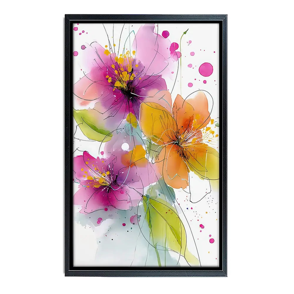 Pink And Peach Flowers Canvas Print Pink And Peach Flowers Canvas Print wall art product David Alexander Elder
