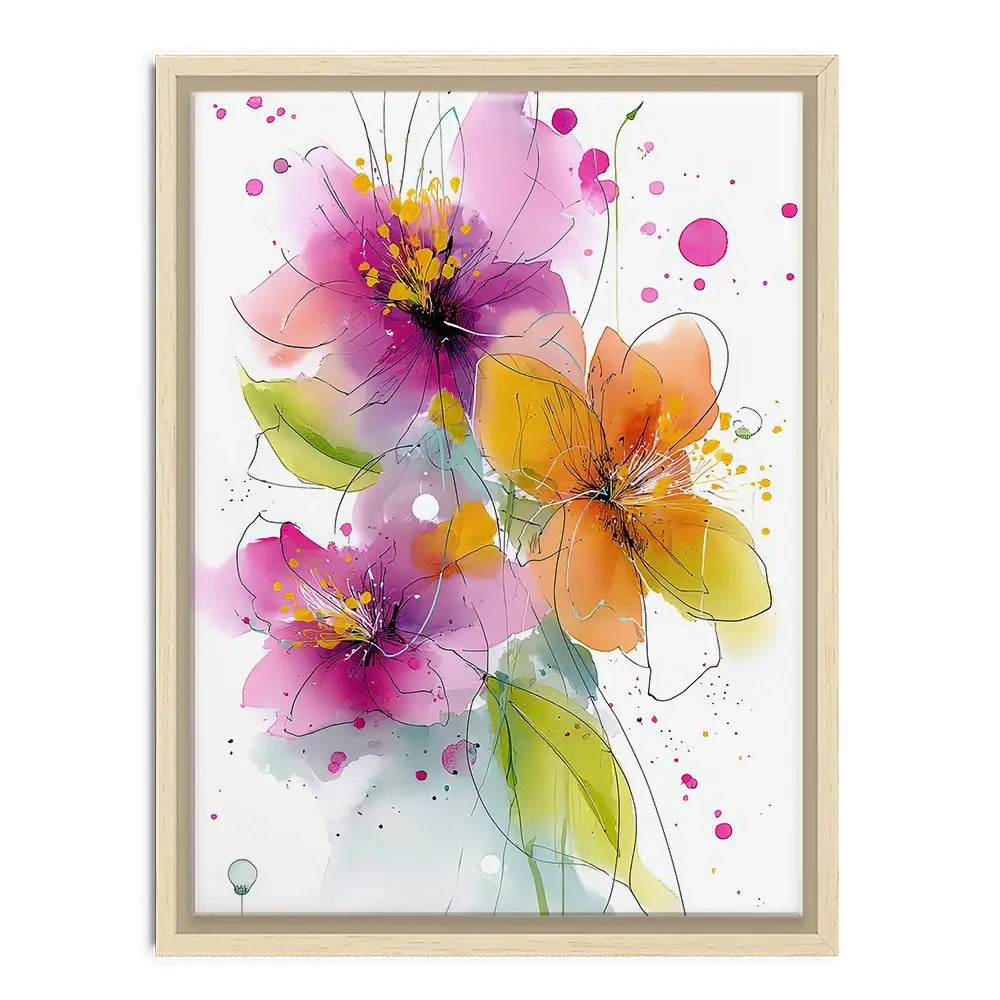 Pink And Peach Flowers Canvas Print Pink And Peach Flowers Canvas Print wall art product David Alexander Elder