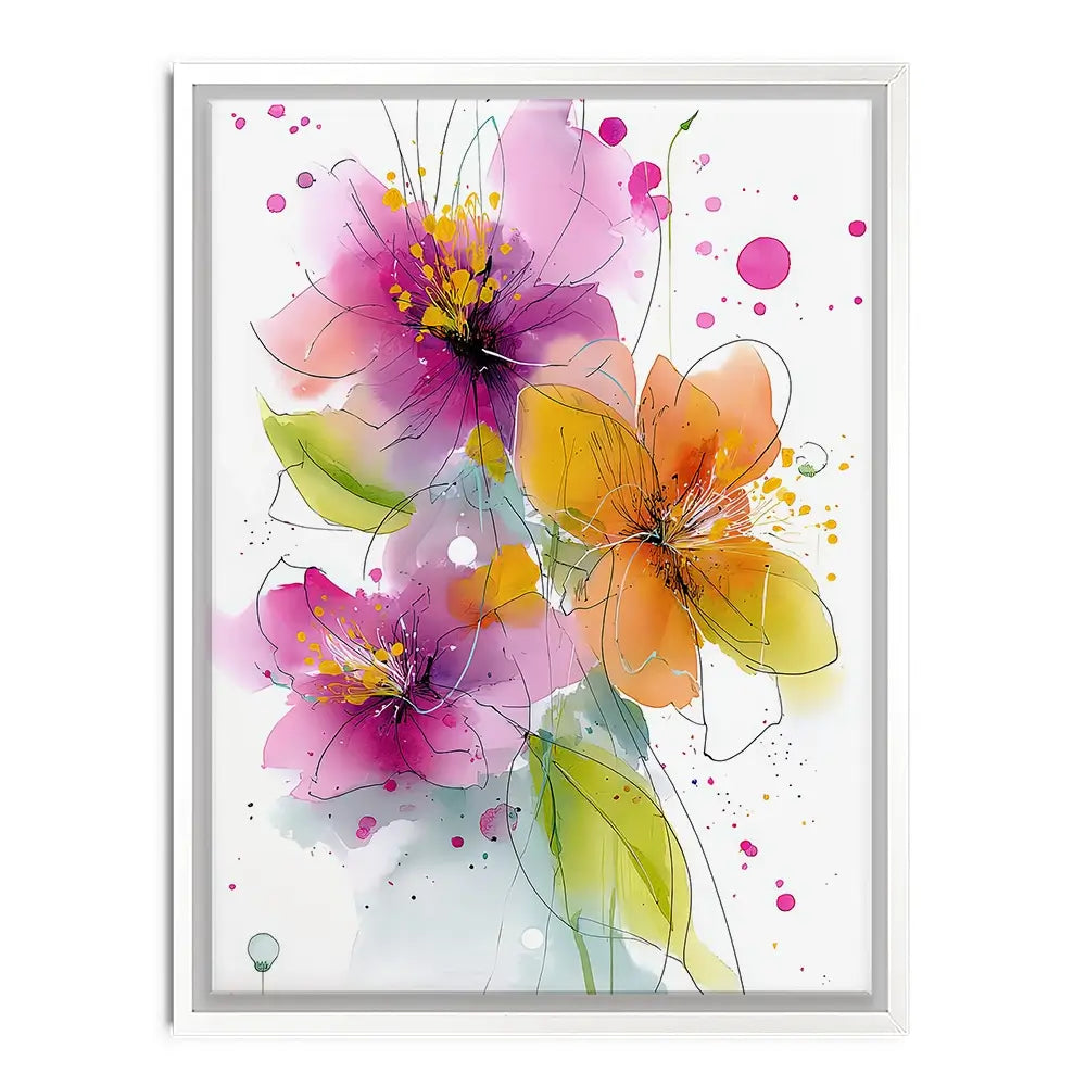 Pink And Peach Flowers Canvas Print Pink And Peach Flowers Canvas Print wall art product David Alexander Elder