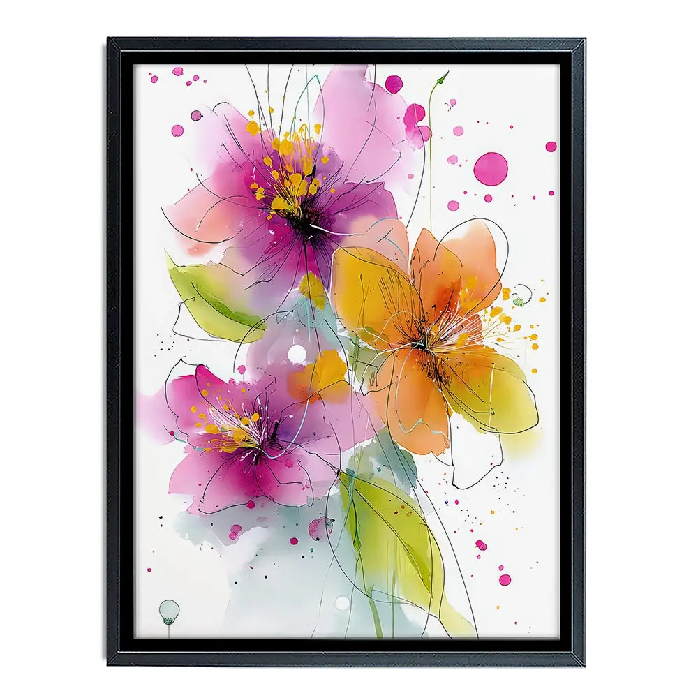 Pink And Peach Flowers Canvas Print Pink And Peach Flowers Canvas Print wall art product David Alexander Elder