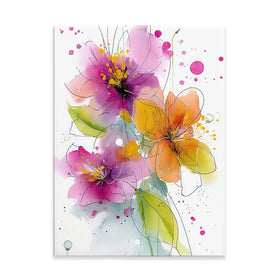 Pink And Peach Flowers Canvas Print Pink And Peach Flowers Canvas Print wall art product David Alexander Elder