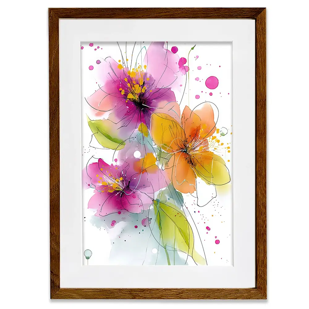 Pink And Peach Flowers Framed Art Print Pink And Peach Flowers Framed Art Print wall art product David Alexander Elder