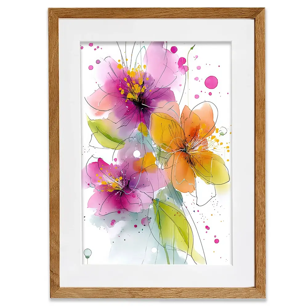 Pink And Peach Flowers Framed Art Print Pink And Peach Flowers Framed Art Print wall art product David Alexander Elder