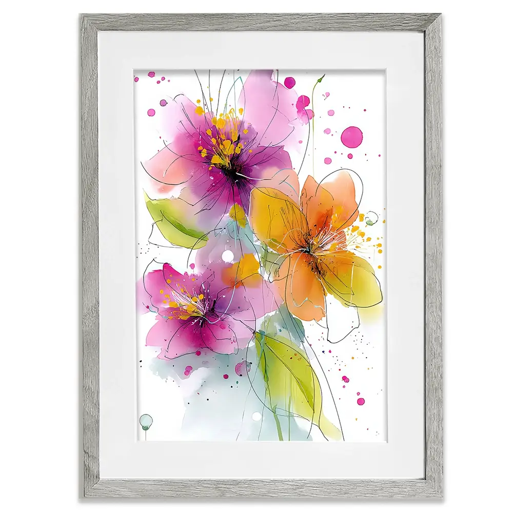 Pink And Peach Flowers Framed Art Print Pink And Peach Flowers Framed Art Print wall art product David Alexander Elder