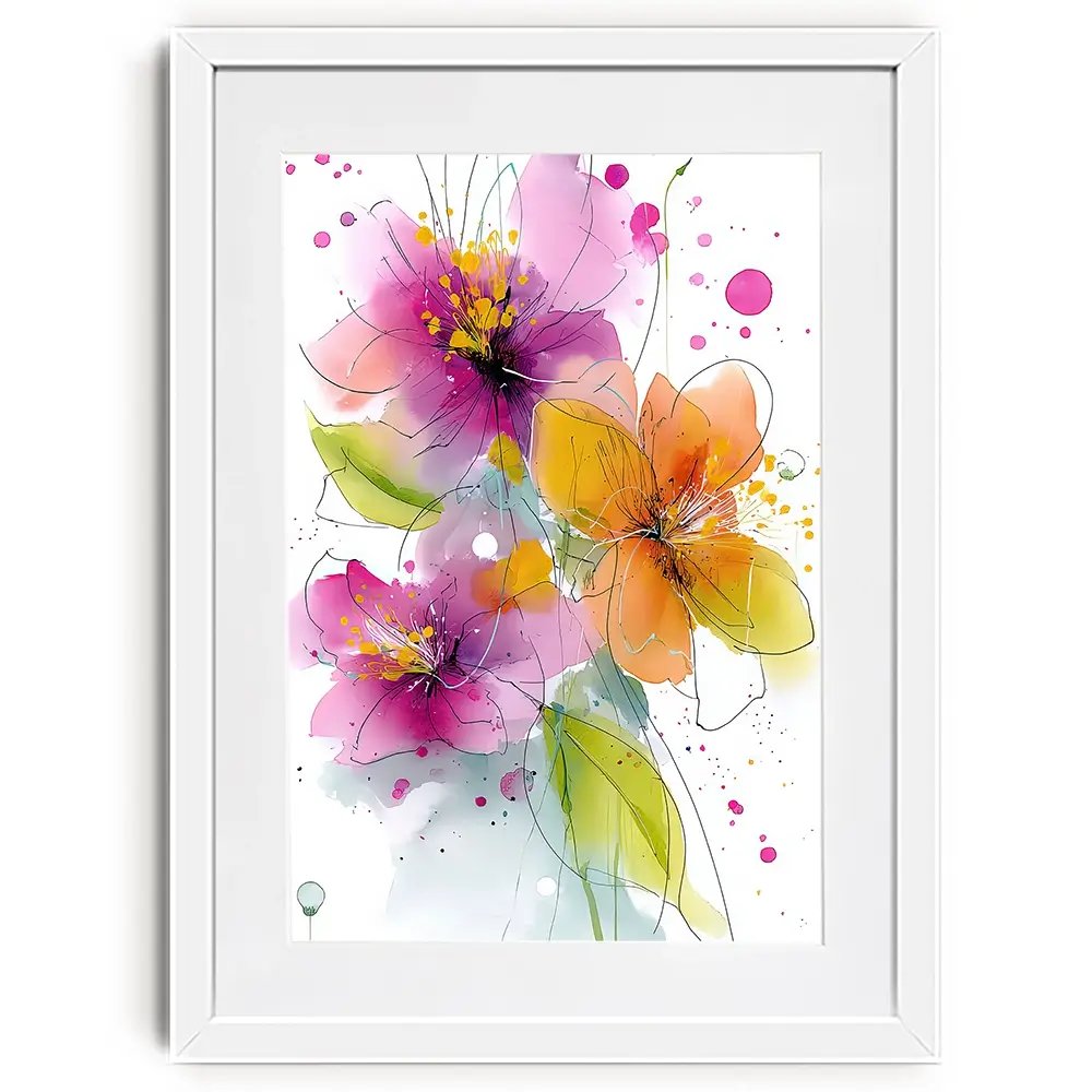 Pink And Peach Flowers Framed Art Print Pink And Peach Flowers Framed Art Print wall art product David Alexander Elder