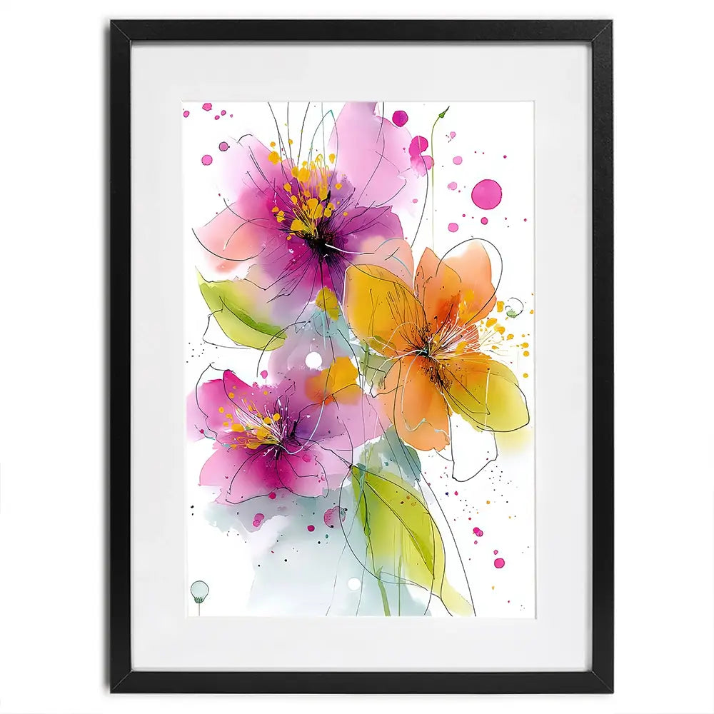 Pink And Peach Flowers Framed Art Print Pink And Peach Flowers Framed Art Print wall art product David Alexander Elder