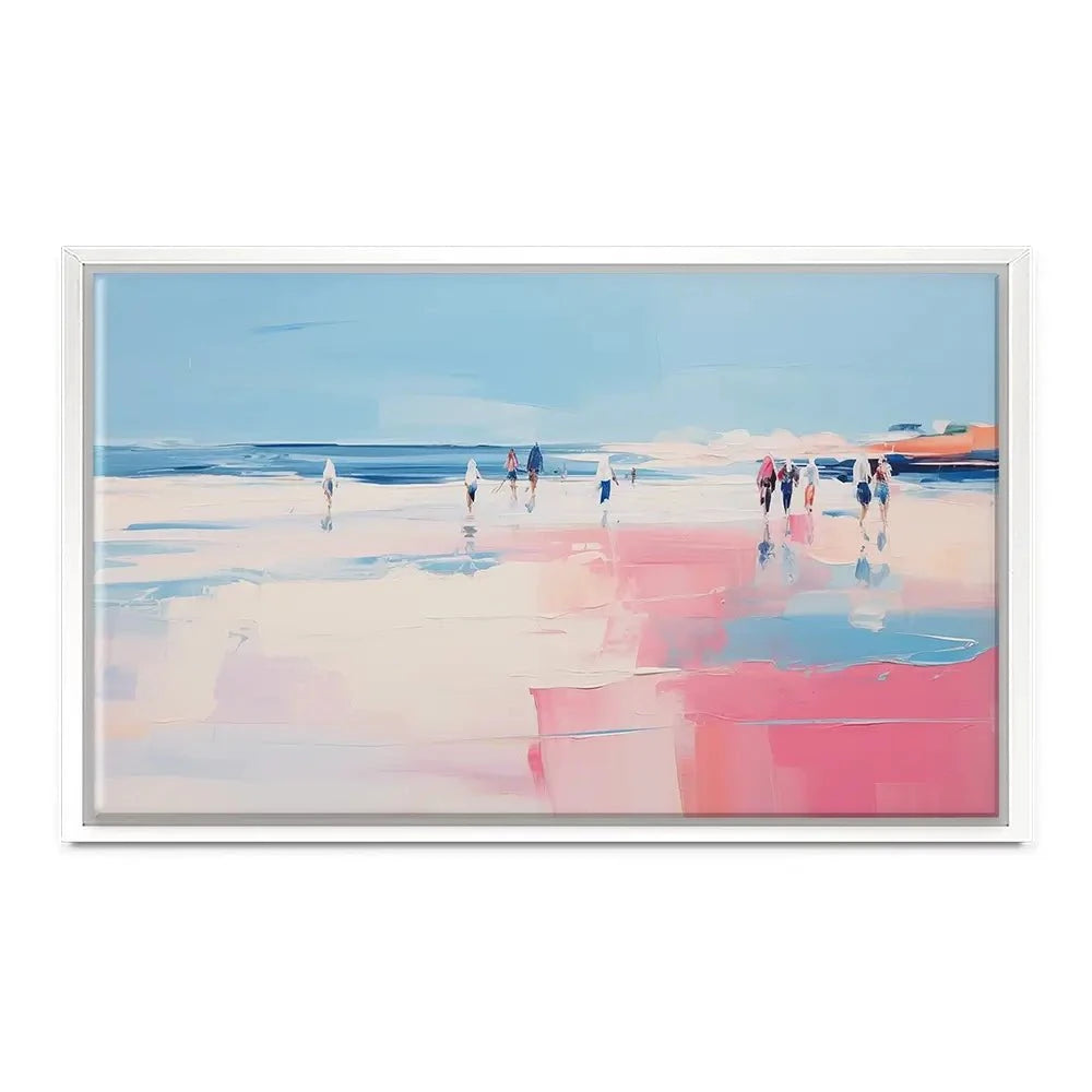 Pink Beach Canvas Print Pink Beach Canvas Print wall art product Arlington Prints - Independent