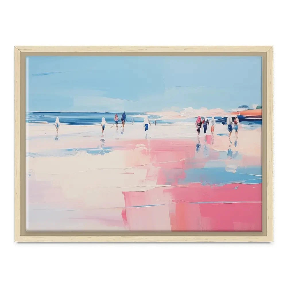 Pink Beach Canvas Print Pink Beach Canvas Print wall art product Arlington Prints - Independent