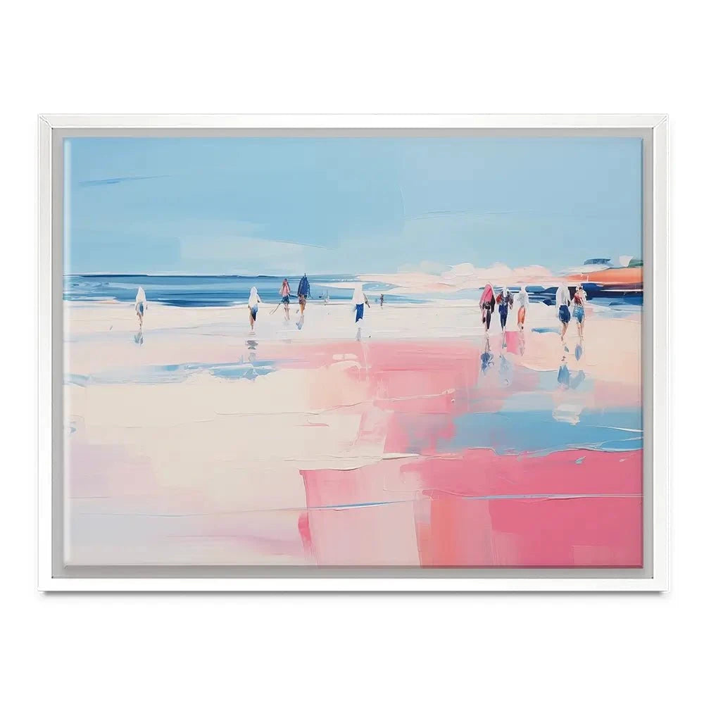 Pink Beach Canvas Print Pink Beach Canvas Print wall art product Arlington Prints - Independent