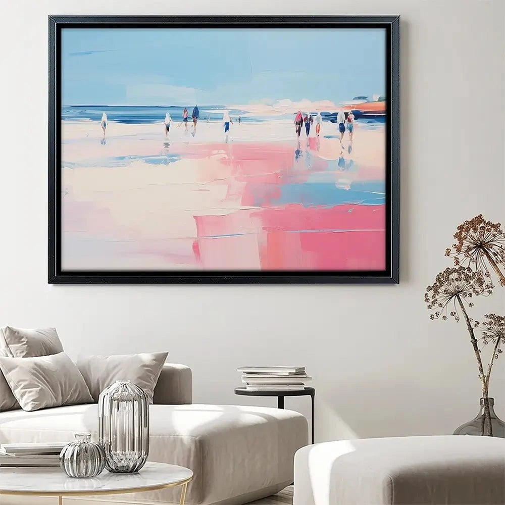 Pink Beach Canvas Print Pink Beach Canvas Print wall art product Arlington Prints - Independent