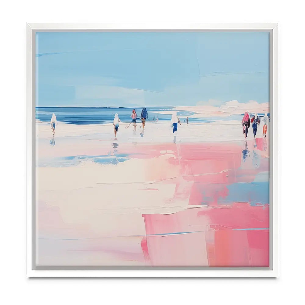 Pink Beach Oversized Canvas Print Pink Beach Oversized Canvas Print wall art product Arlington Prints - Independent