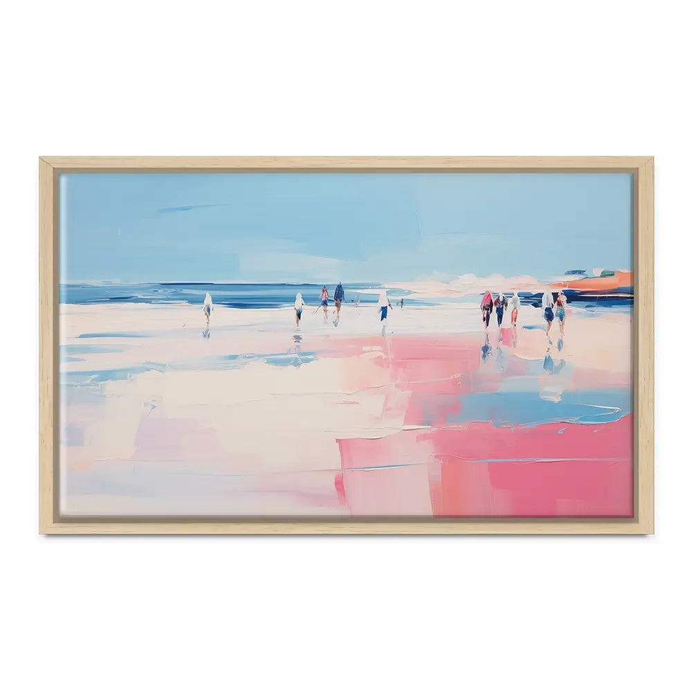 Pink Beach Oversized Canvas Print Pink Beach Oversized Canvas Print wall art product Arlington Prints - Independent