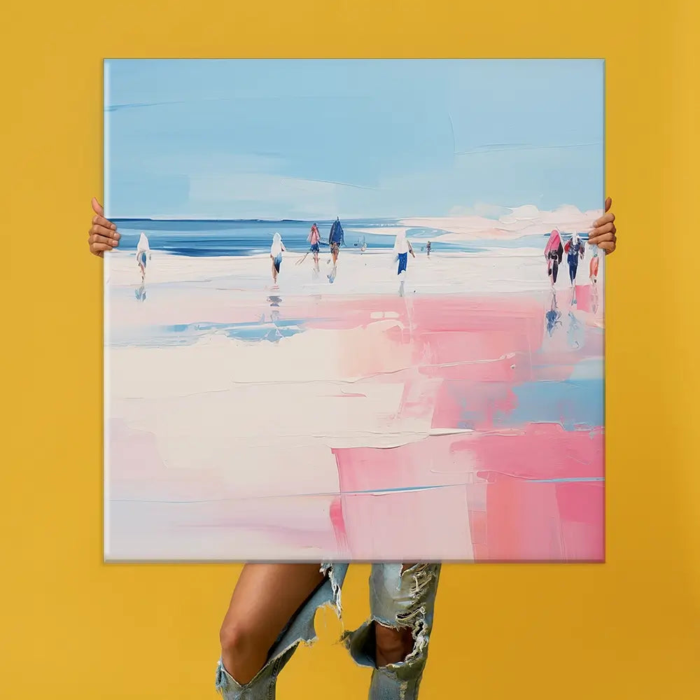 Pink Beach Oversized Canvas Print Pink Beach Oversized Canvas Print wall art product Arlington Prints - Independent