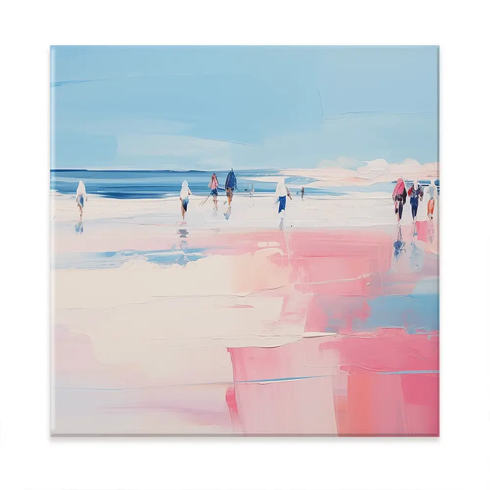 Pink Beach Oversized Canvas Print Pink Beach Oversized Canvas Print wall art product Arlington Prints - Independent