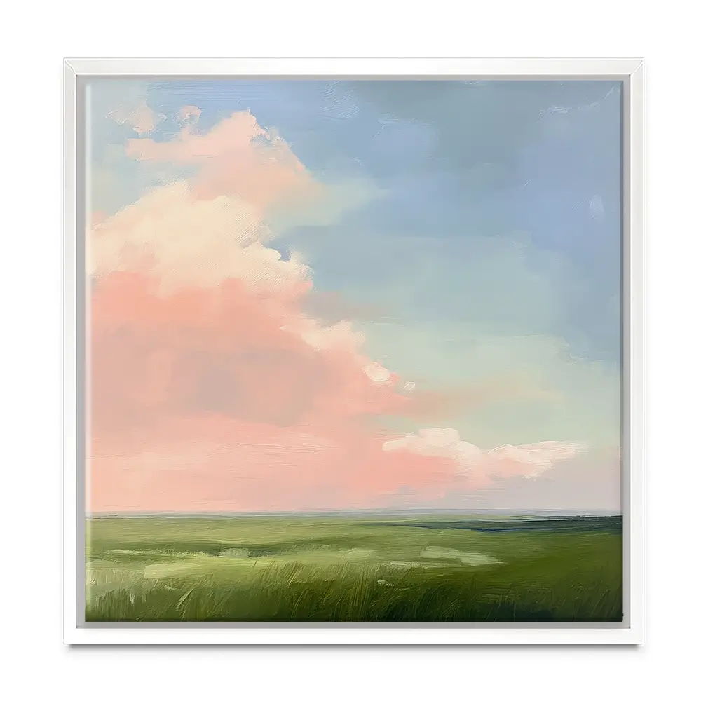 Pink Clouds Square Canvas Print Pink Clouds Square Canvas Print wall art product Tanya Ocean