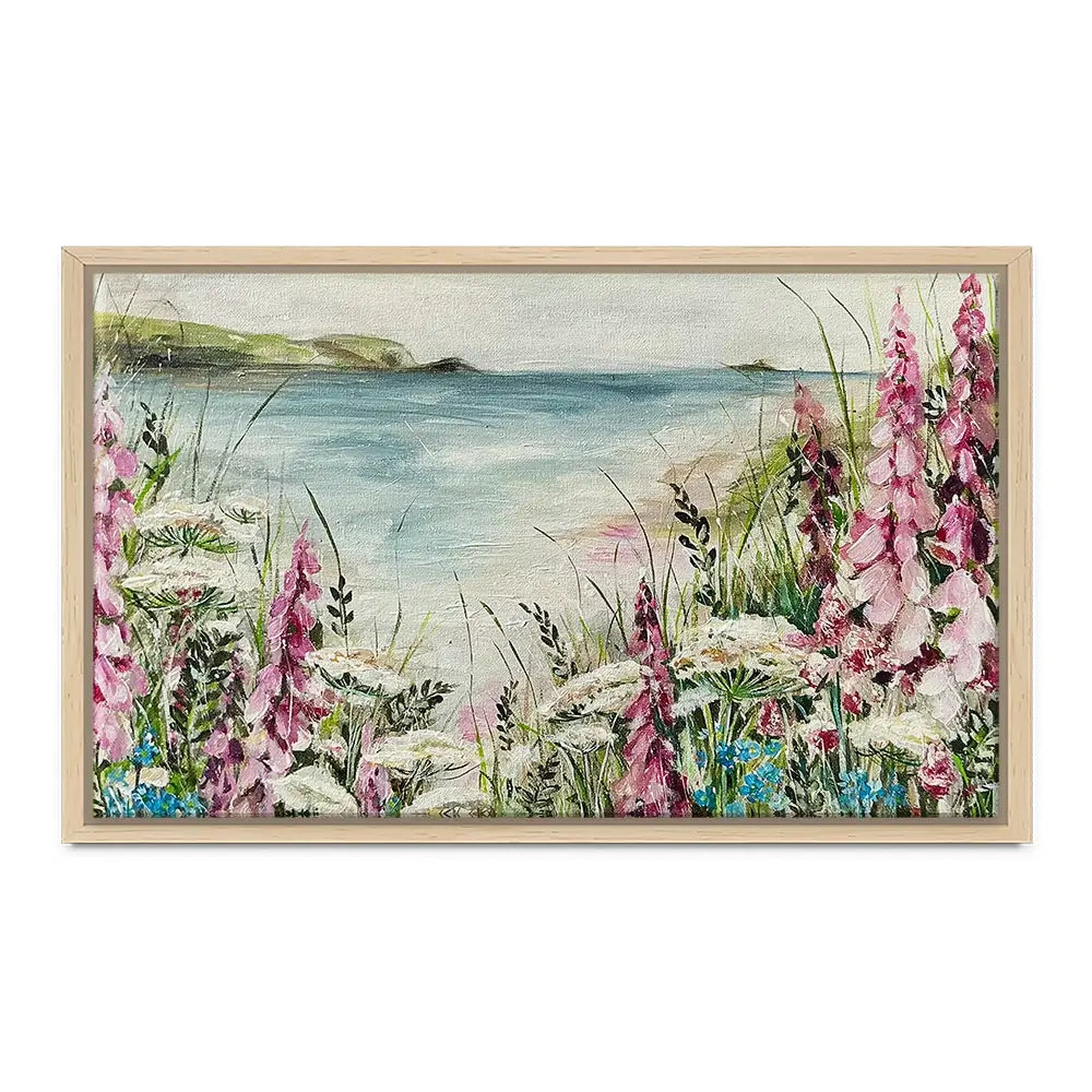 Pink Coastal Flowers 2 Canvas Print Pink Coastal Flowers 2 Canvas Print wall art product Nicola Jane Rowles