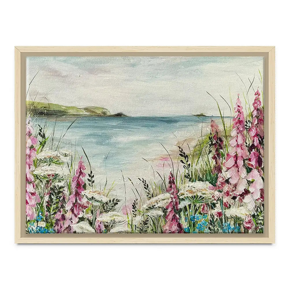 Pink Coastal Flowers 2 Canvas Print Pink Coastal Flowers 2 Canvas Print wall art product Nicola Jane Rowles