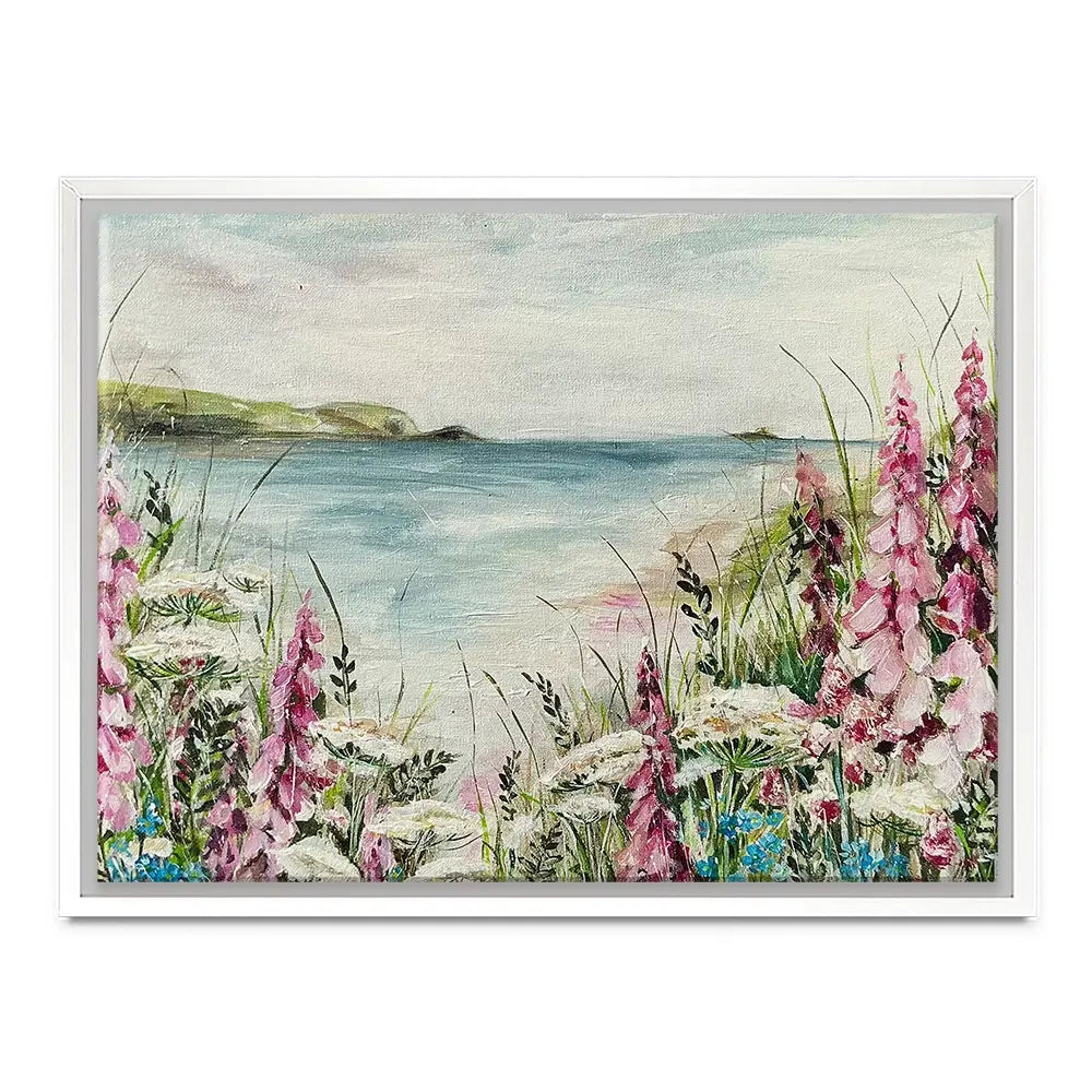 Pink Coastal Flowers 2 Canvas Print Pink Coastal Flowers 2 Canvas Print wall art product Nicola Jane Rowles