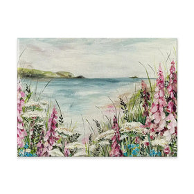 Pink Coastal Flowers 2 Canvas Print Pink Coastal Flowers 2 Canvas Print wall art product Nicola Jane Rowles
