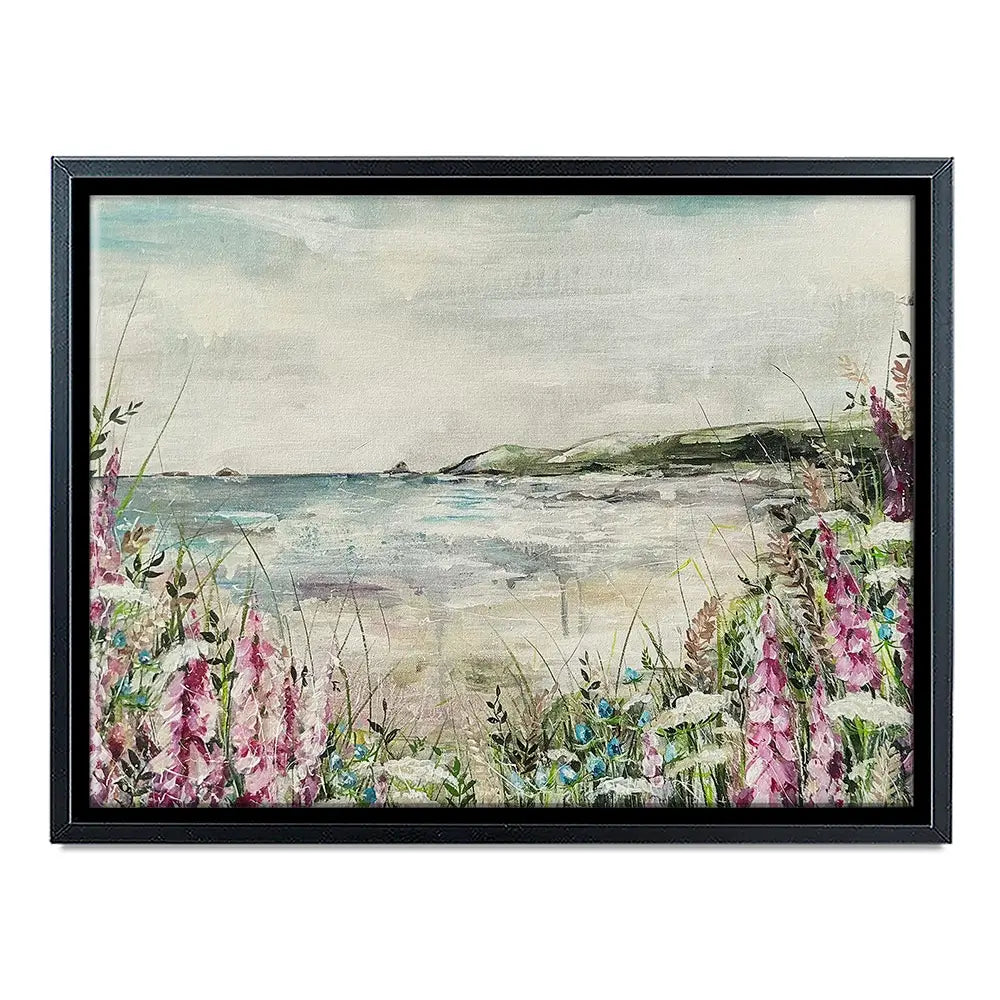 Pink Coastal Flowers Canvas Print Pink Coastal Flowers Canvas Print wall art product Nicola Jane Rowles