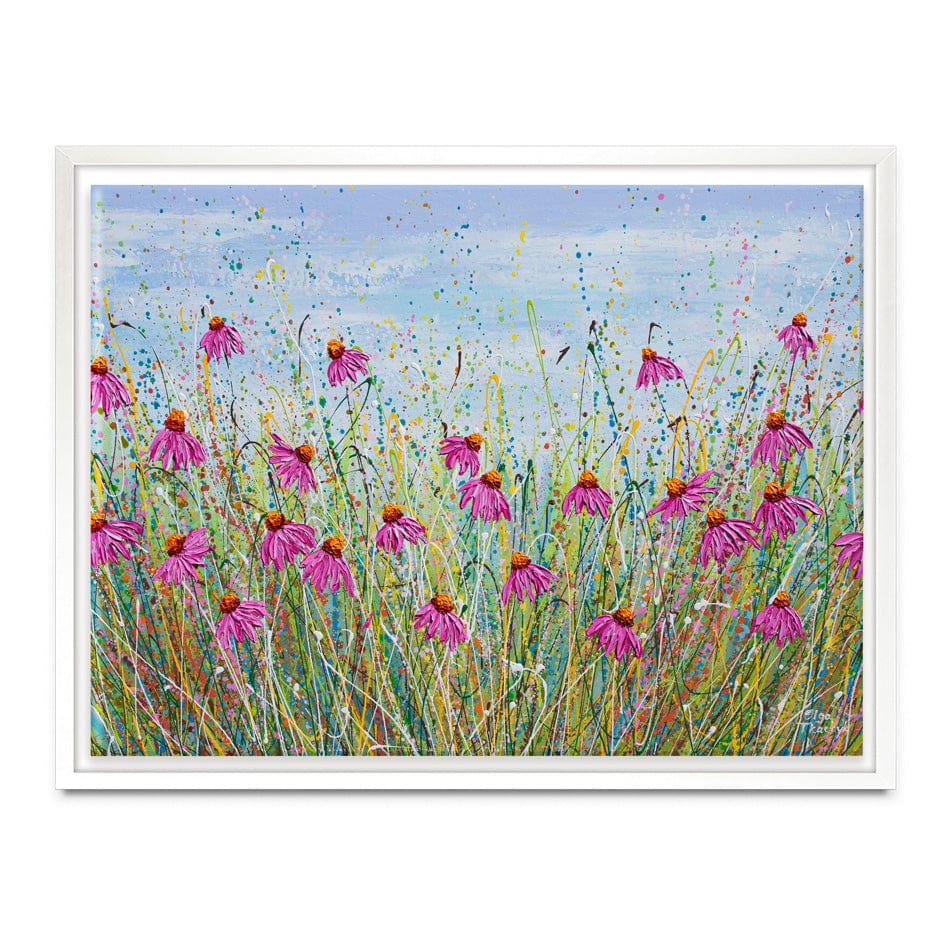 Pink Coneflowers Canvas Print wall art product Olga Tkachyk