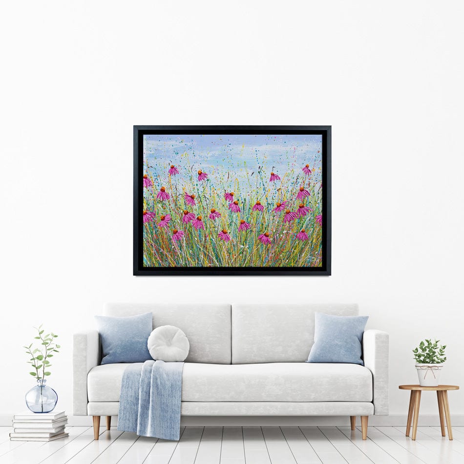 Pink Coneflowers Canvas Print wall art product Olga Tkachyk