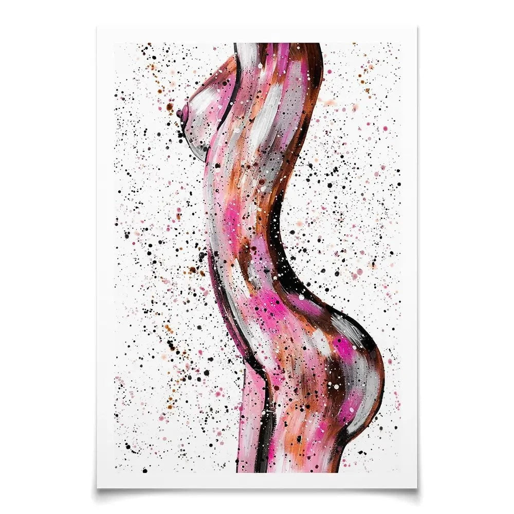 Pink Curves Art Print Pink Curves Art Print wall art product Emma LC Art