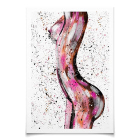 Pink Curves Art Print Pink Curves Art Print wall art product Emma LC Art