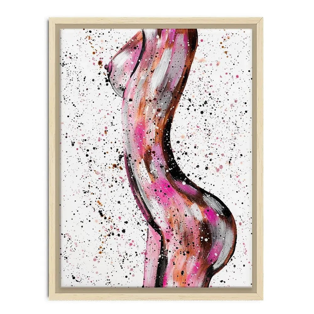 Pink Curves Canvas Print Pink Curves Canvas Print wall art product Emma LC Art