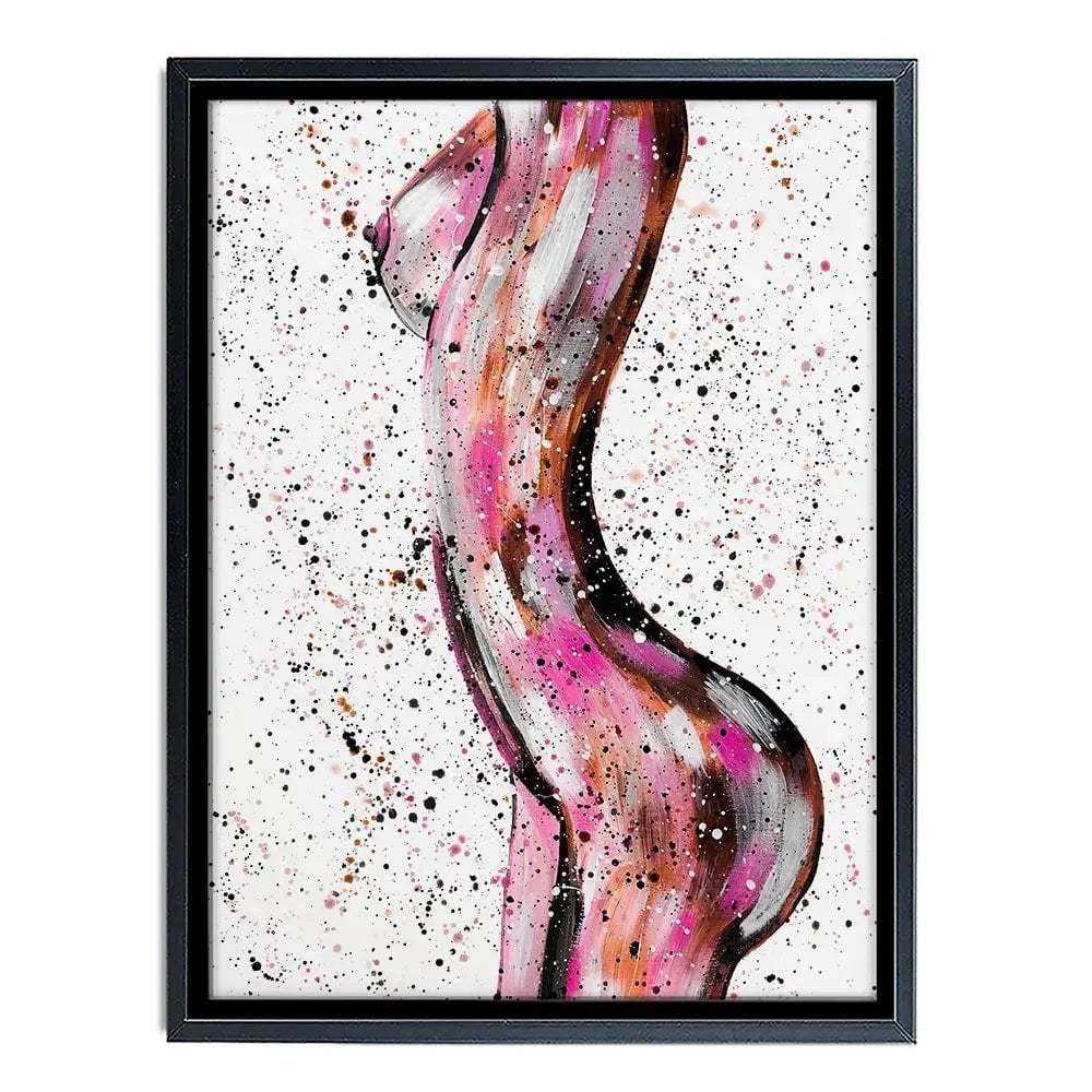 Pink Curves Canvas Print Pink Curves Canvas Print wall art product Emma LC Art