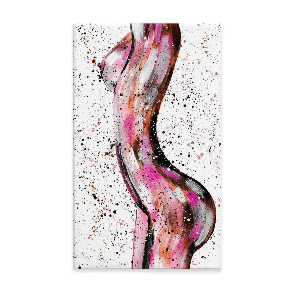 Pink Curves Canvas Print Pink Curves Canvas Print wall art product Emma LC Art