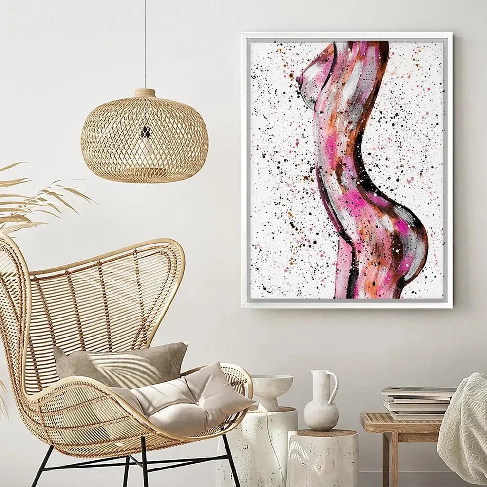 Pink Curves Canvas Print Pink Curves Canvas Print wall art product Emma LC Art