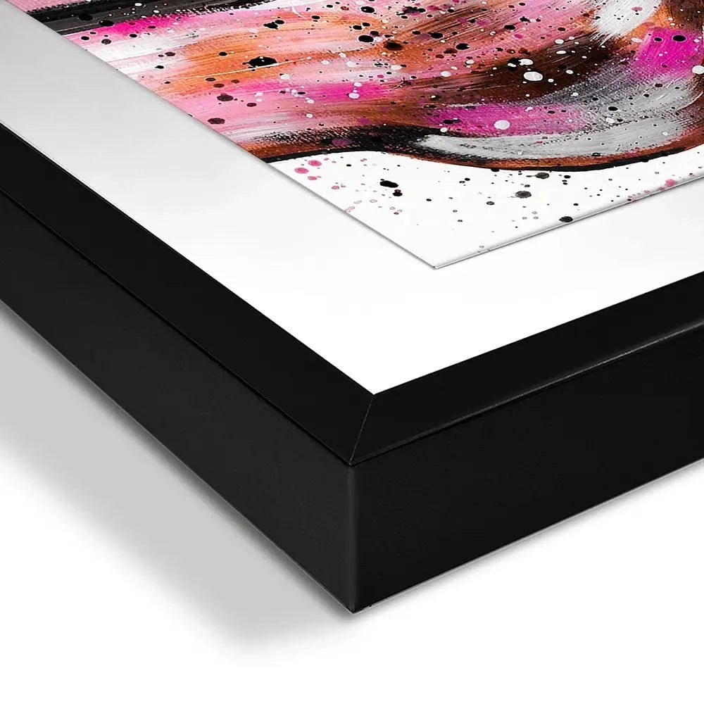 Pink Curves Framed Art Print Pink Curves Framed Art Print wall art product Emma LC Art