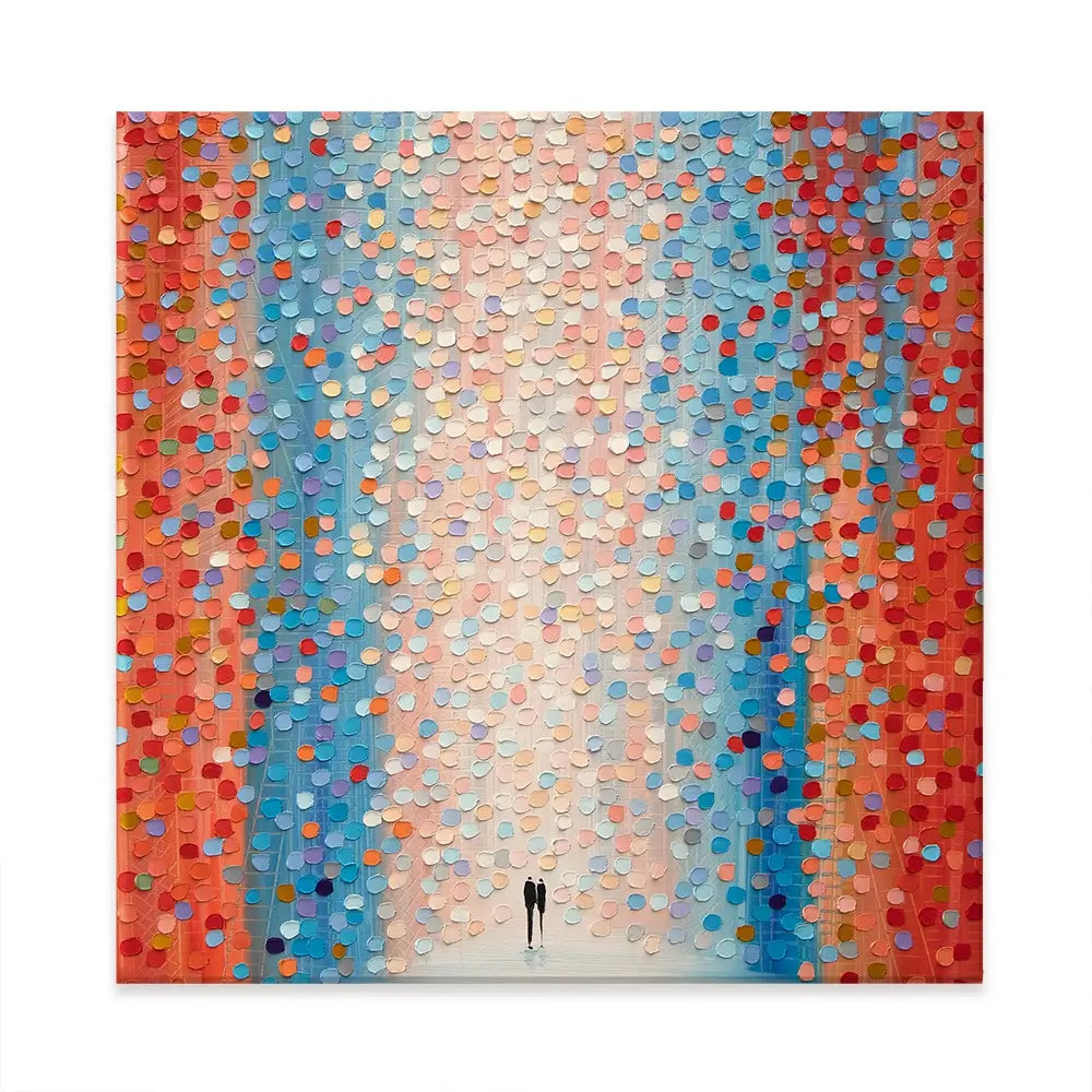 Pink Day Square Canvas Print Pink Day Square Canvas Print wall art product Art Print Shop