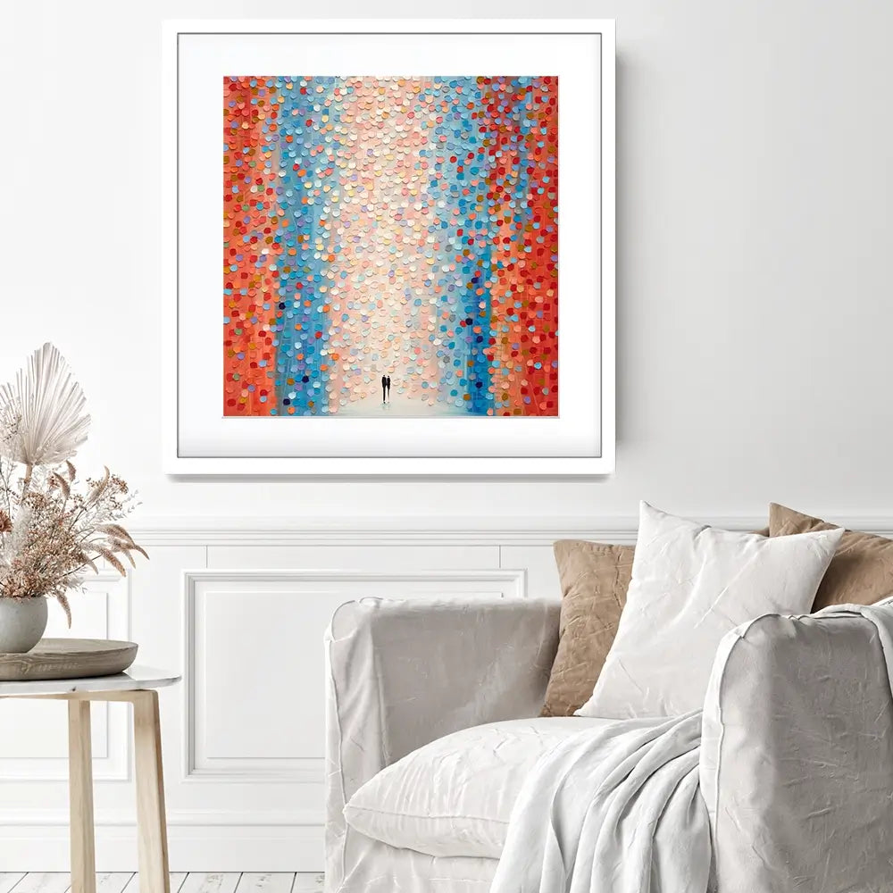Pink Day Square Framed Art Print Pink Day Square Framed Art Print wall art product Art Print Shop