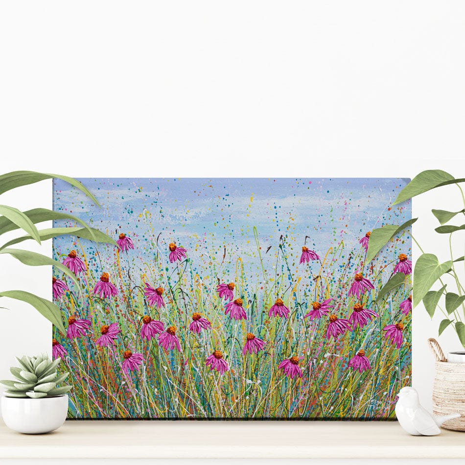 Pink Ehinacea Canvas Print wall art product Olga Tkachyk