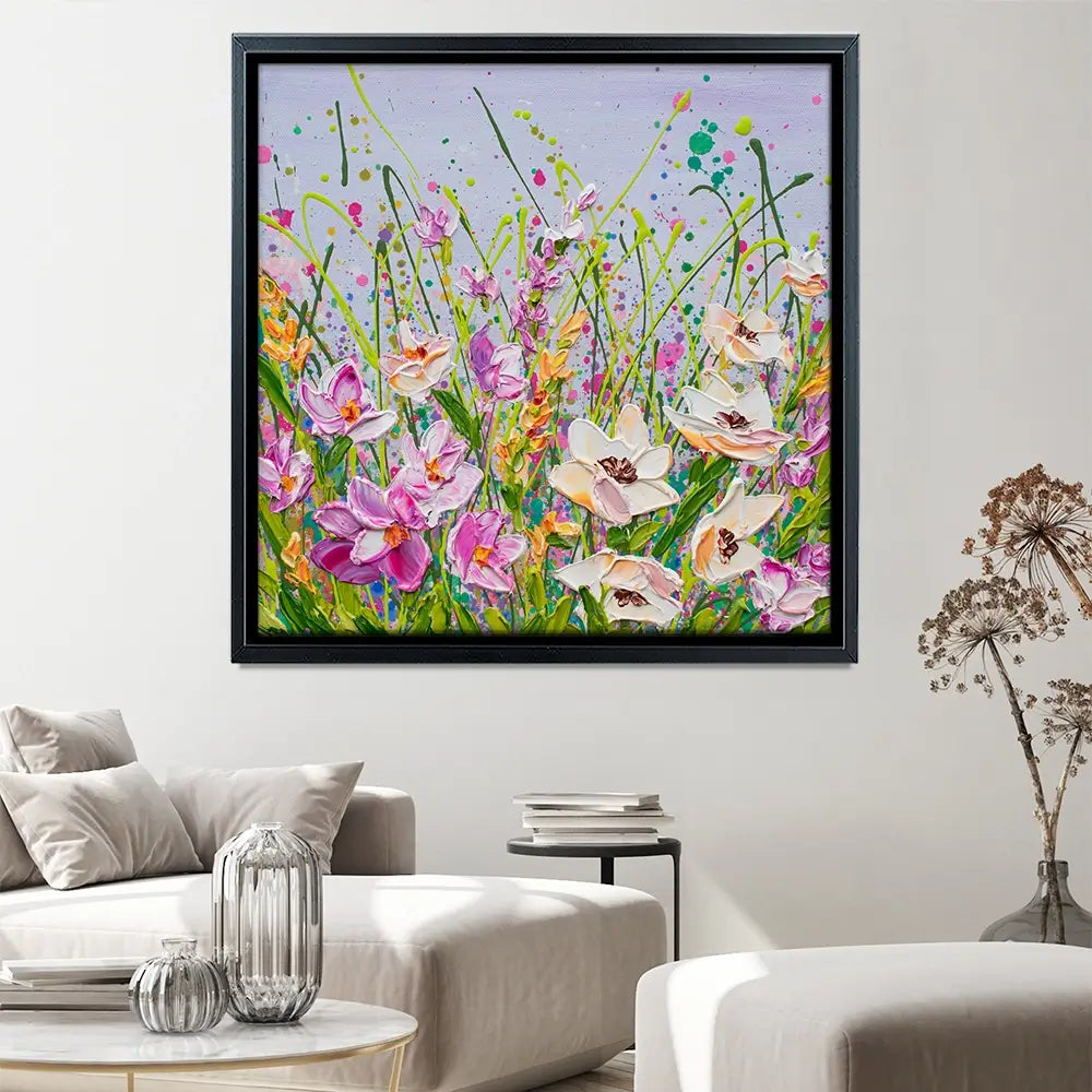 Pink Florals Canvas Print Pink Florals Canvas Print wall art product Olga Tkachyk