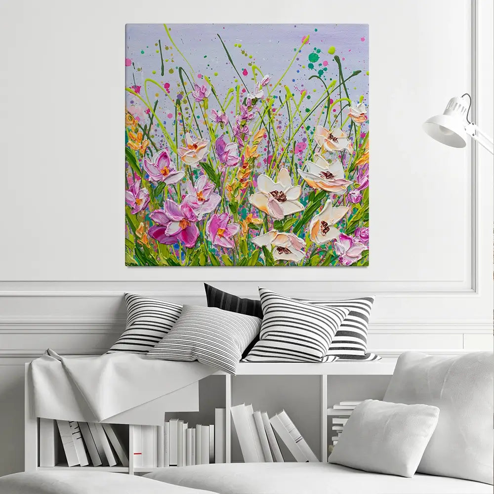 Pink Florals Canvas Print Pink Florals Canvas Print wall art product Olga Tkachyk