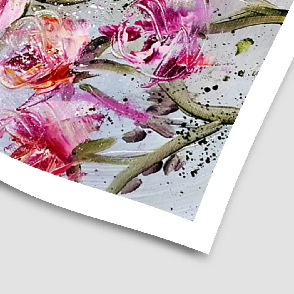 Pink Flower Splash Art Print Pink Flower Splash Art Print wall art product Valenty / Shutterstock