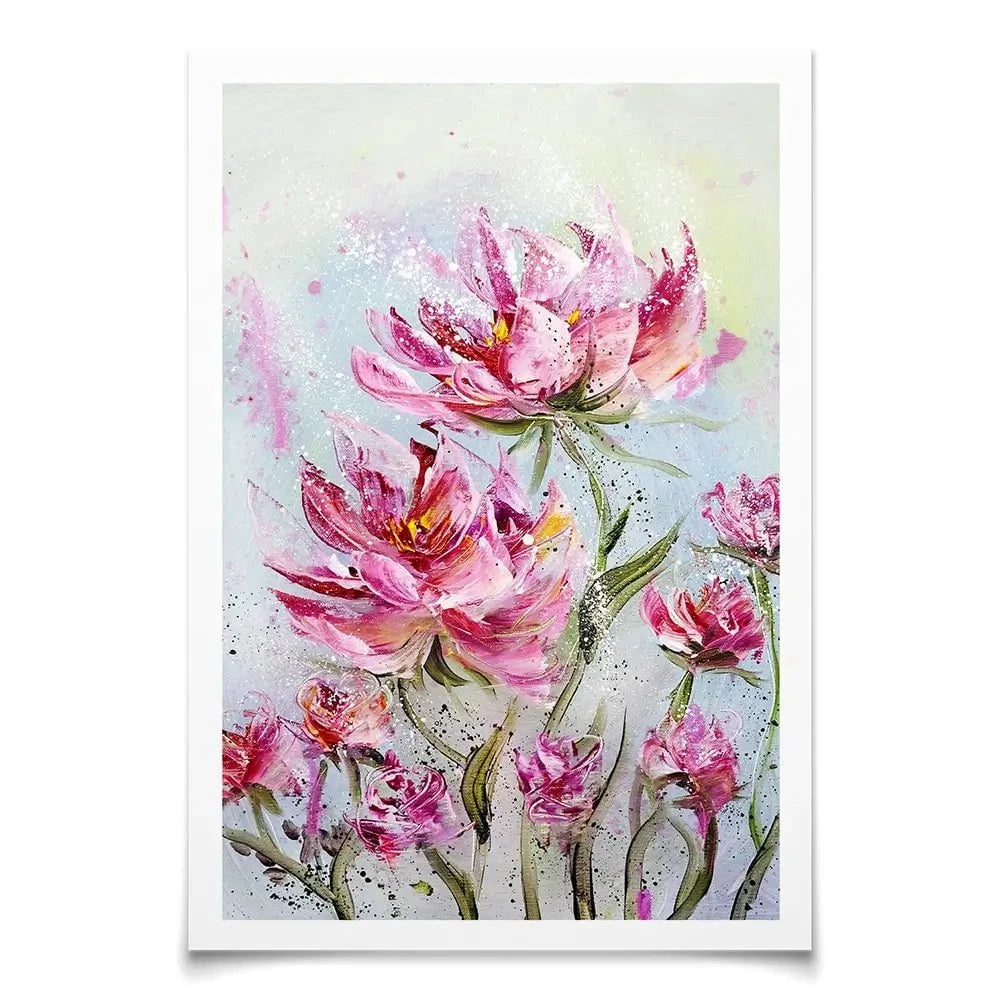 Pink Flower Splash Art Print Pink Flower Splash Art Print wall art product Valenty / Shutterstock
