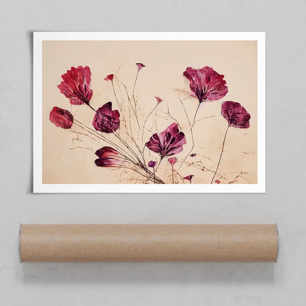 Pink Flowers Art Print Pink Flowers Art Print wall art product Treechild