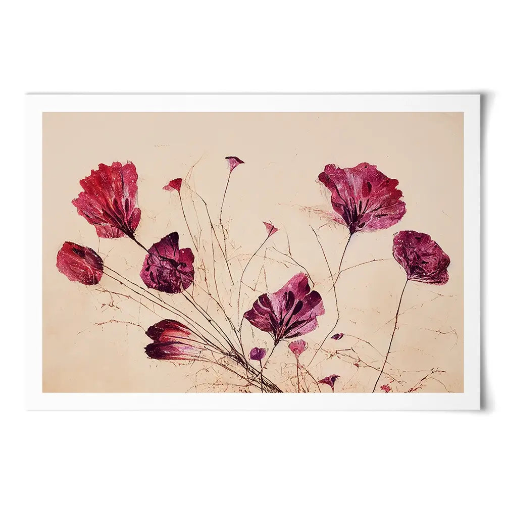 Pink Flowers Art Print Pink Flowers Art Print wall art product Treechild