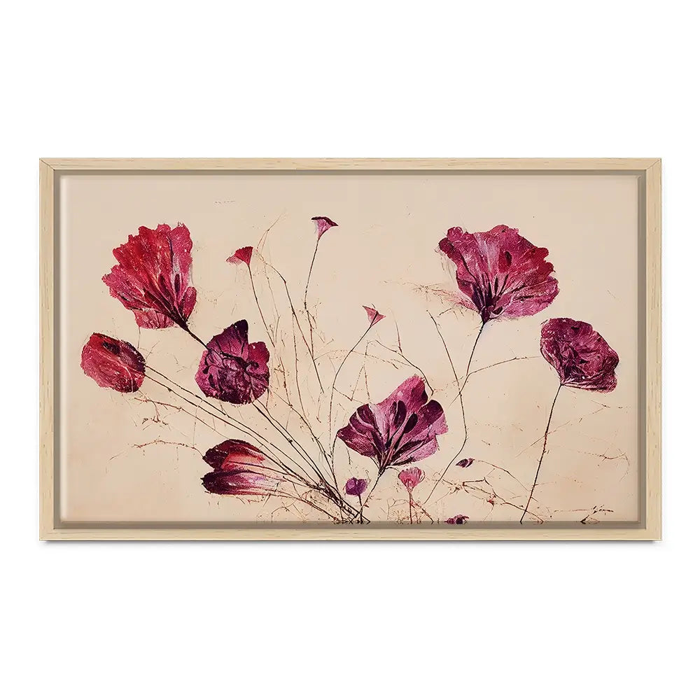 Pink Flowers Canvas Print Pink Flowers Canvas Print wall art product Treechild