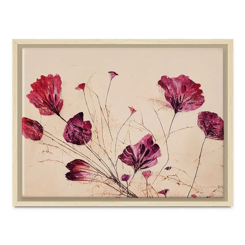 Pink Flowers Canvas Print Pink Flowers Canvas Print wall art product Treechild