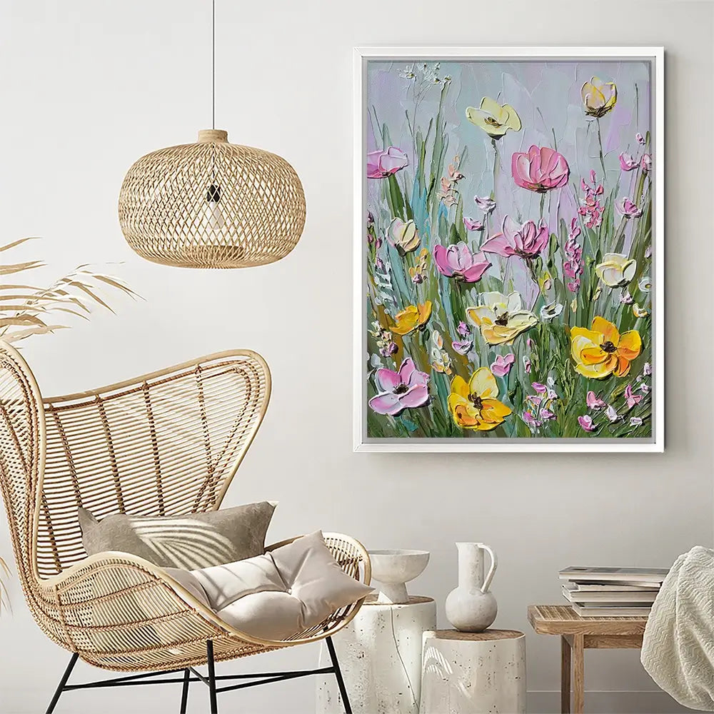 Pink Haze Florals Canvas Print Pink Haze Florals Canvas Print wall art product Olga Tkachyk