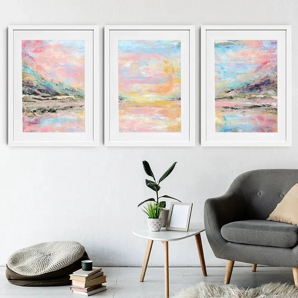 Pink Haze Framed Art Print Trio Pink Haze Framed Art Print Trio wall art product Larisa Lavrova / Shutterstock