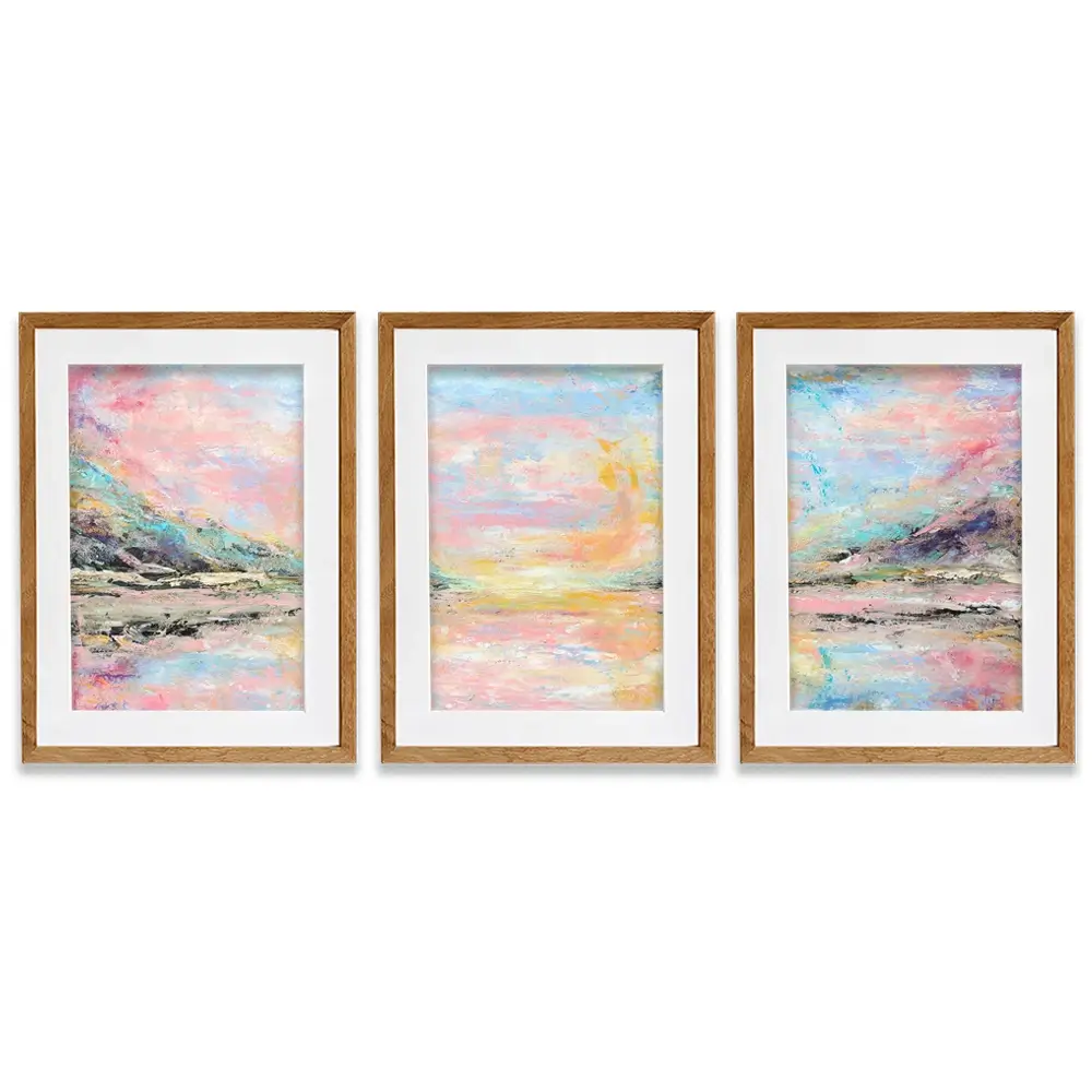 Pink Haze Framed Art Print Trio Pink Haze Framed Art Print Trio wall art product Larisa Lavrova / Shutterstock